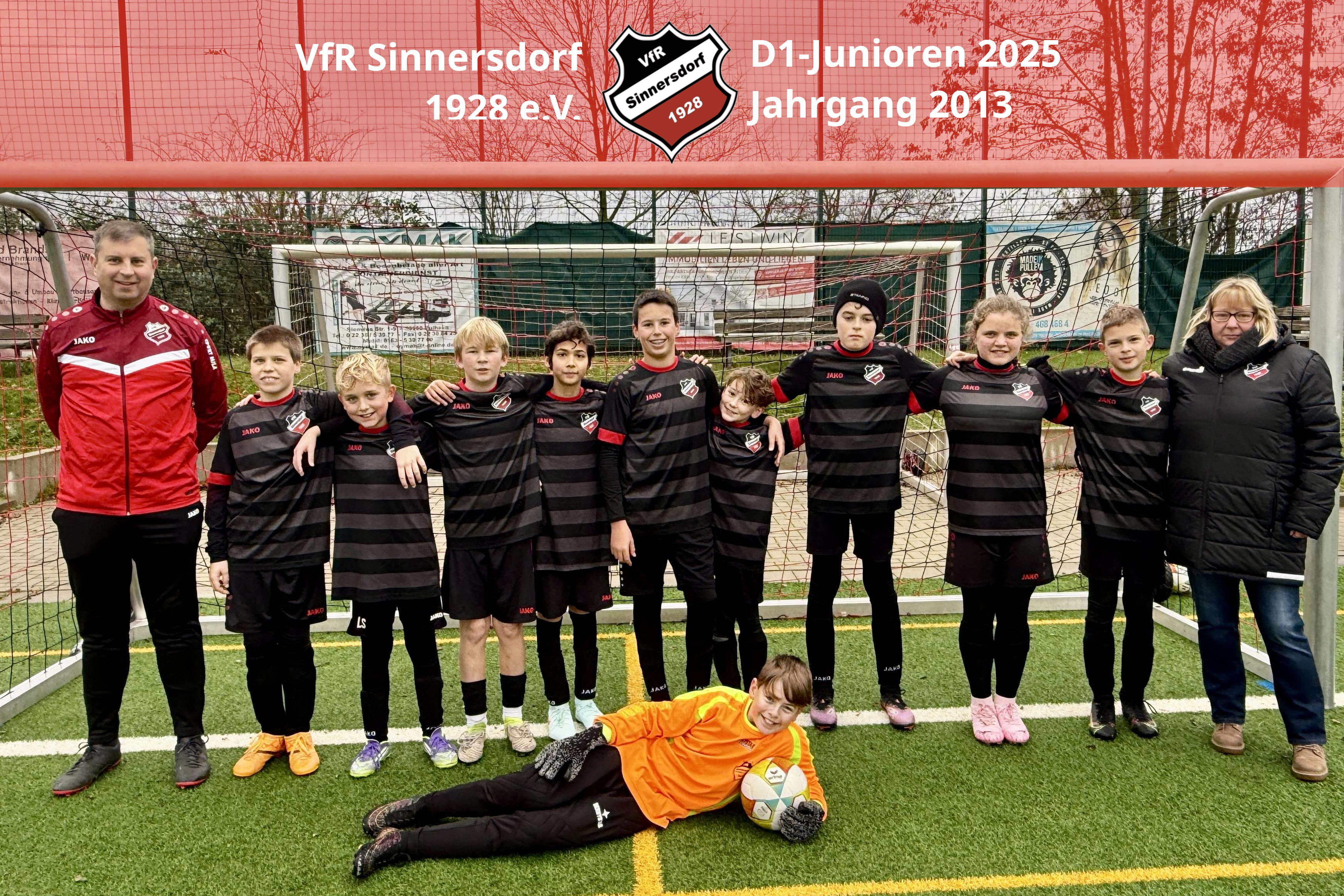 Mannschaftsfoto der D-Junioren des VfR Sinnersdorf der Saison 2024/25