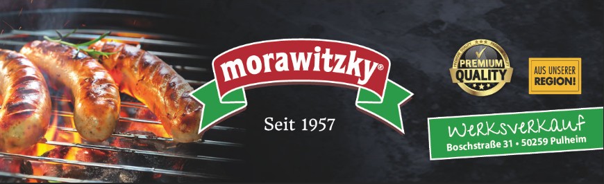 Werbeplakat der Metzgerei Morawitzky